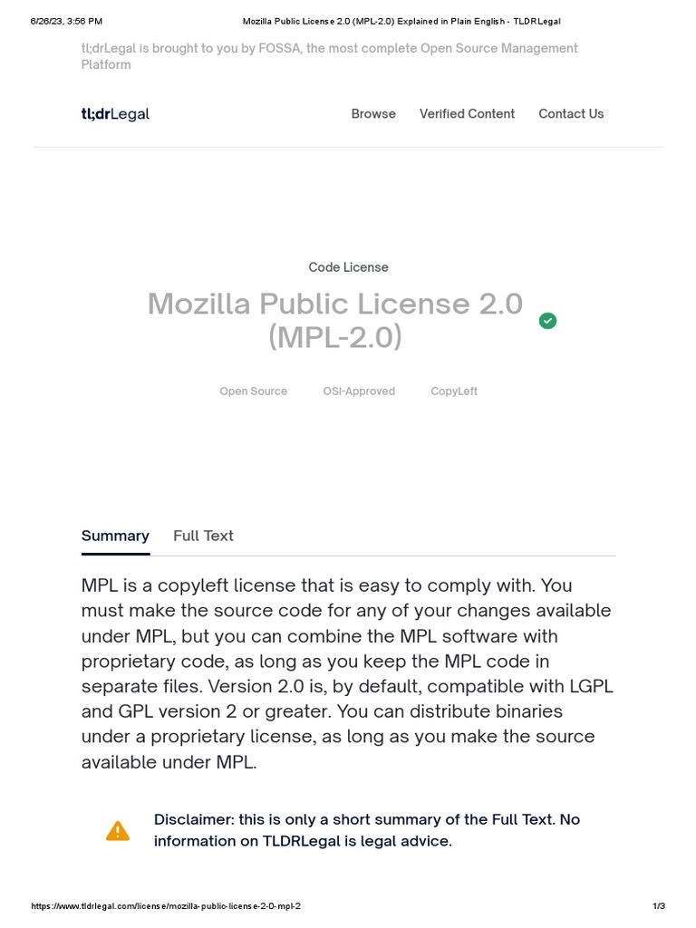 Mozilla public license 2 0 mpl 2 0 explained in plain english
