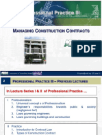 ACEM - Professional Practice III - Managing Construction Contracts - 27 June 2011