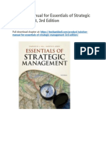 Solution Manual For Essentials of Strategic Management 3rd Edition