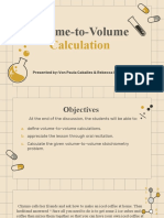 Volume To Volume Calculations STOICHIOMETRY