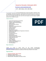 Call For Papers - International Journal on Cybernetics & Informatics (IJCI)