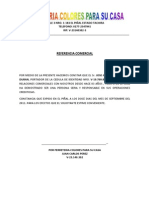 Formato CARTA DE REFERENCIA COMERCIAL