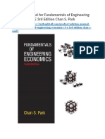 Solution Manual For Fundamentals of Engineering Economics 3 e 3rd Edition Chan S Park