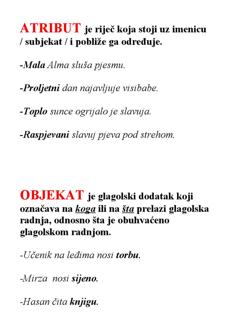 ATRIBUT Je Riječ OK | PDF