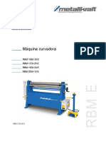 Máquina Curvadora: RBM 1050-30 E RBM 1270-25 E RBM 1550-20 E RBM 2050-15 E