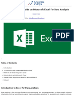 A Comprehensive Guide On Microsoft Excel For Data Analysis
