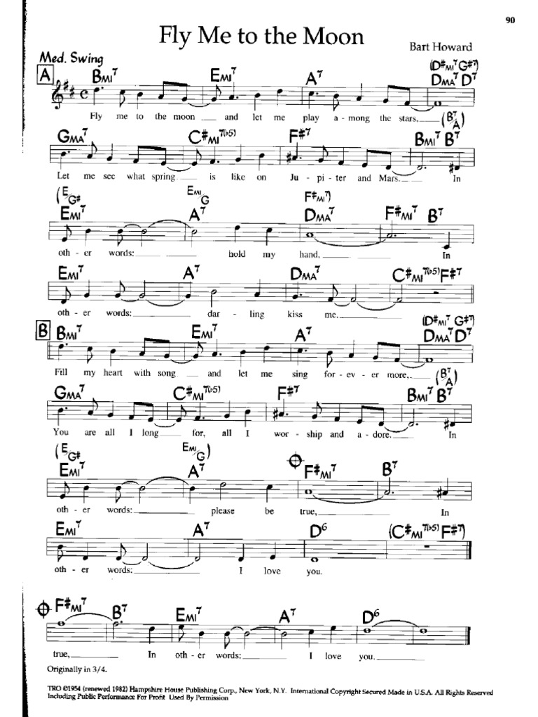 Fly Me to the Moon (Bb) PDF