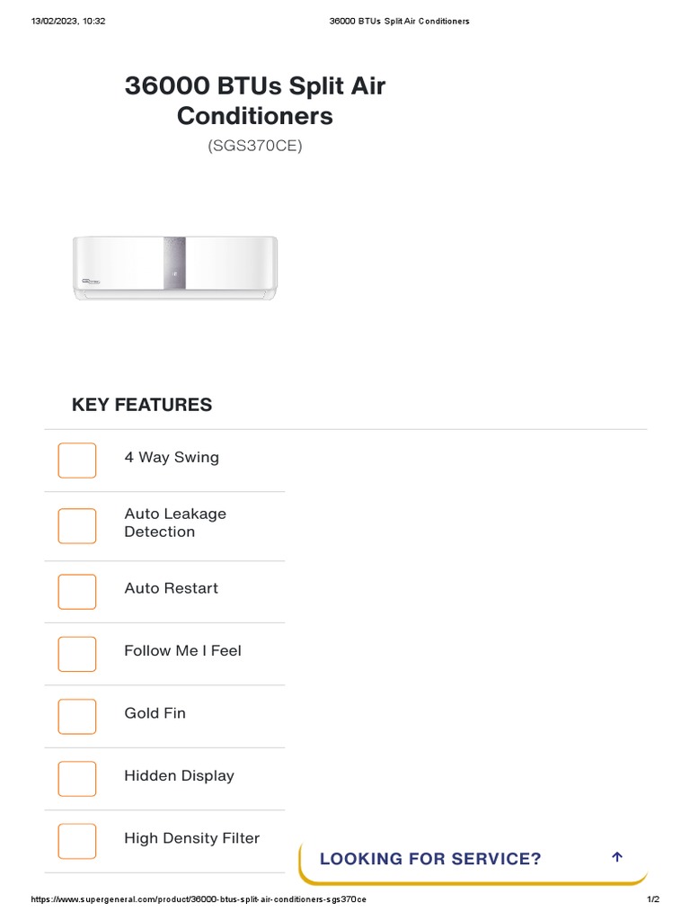 3 Ton 36000 BTUs Split Air Conditioners | PDF | Air Conditioning ...