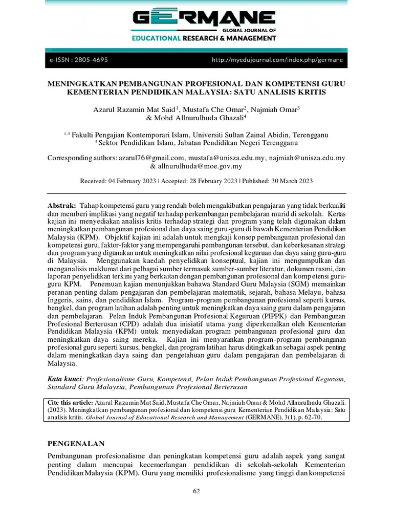62 70 Azarul Et Al Kompetensi Guru | PDF