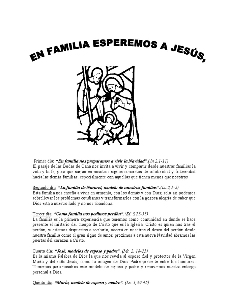 Novena de Navidad en Familia | PDF | María, madre de Jesús | Cristo ...