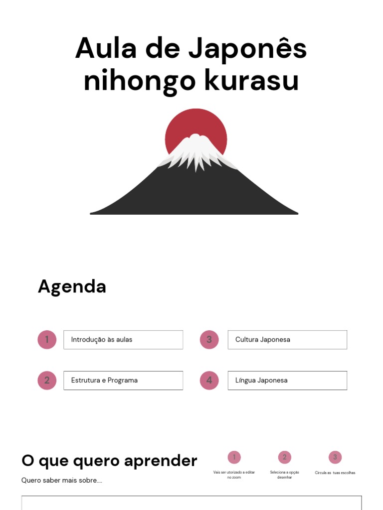 Aula Interativa de Japonês e Cultura | PDF | Japonês (idioma) | Japão