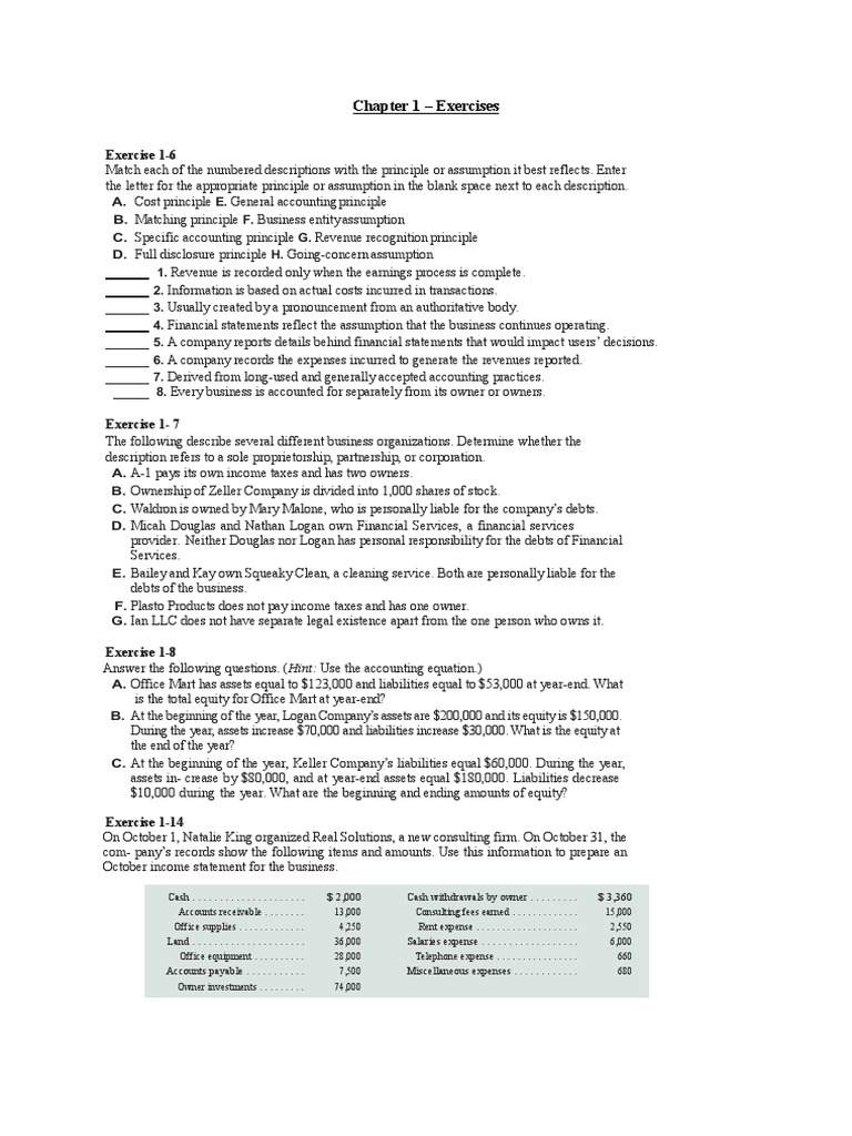 Ch1 Exercises Pdf Equity Finance Economies