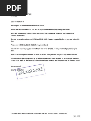 Late Rent Notice