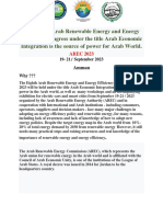 The Eighth Arab Forum For Renewable Energy and Energy Efficiency