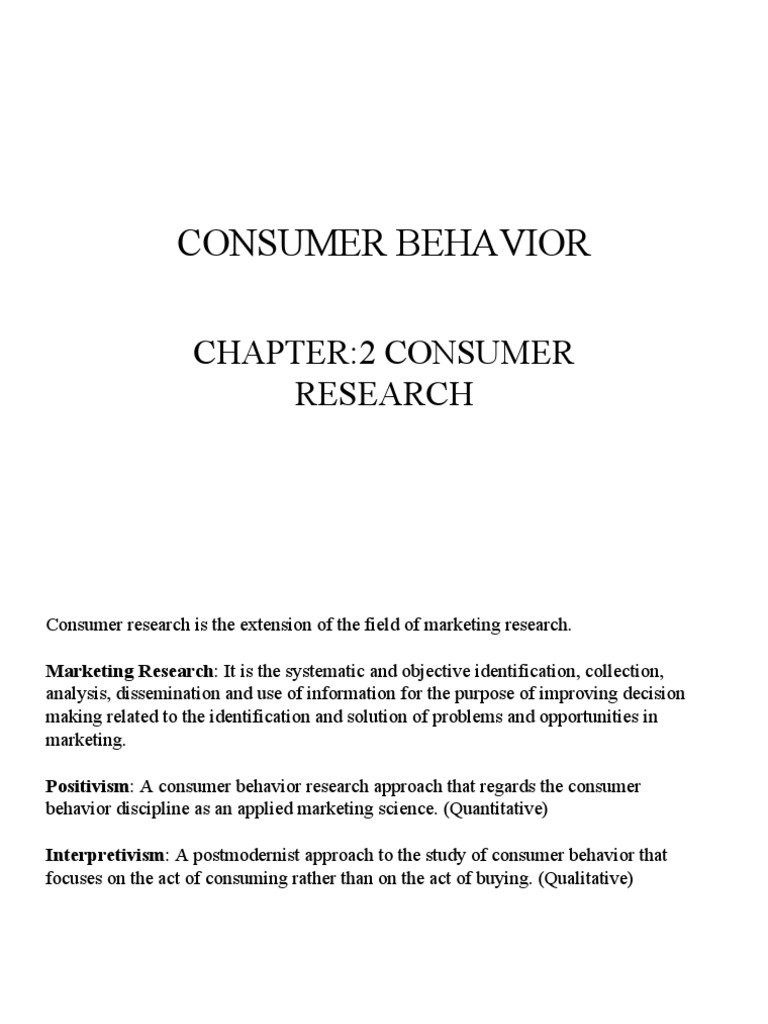 Consumer Research Methodologies Explained | PDF | Marketing Research ...