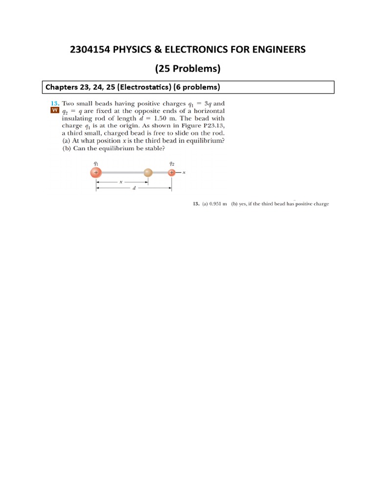 Physics & Electronics Problem Set | PDF | Science & Mathematics