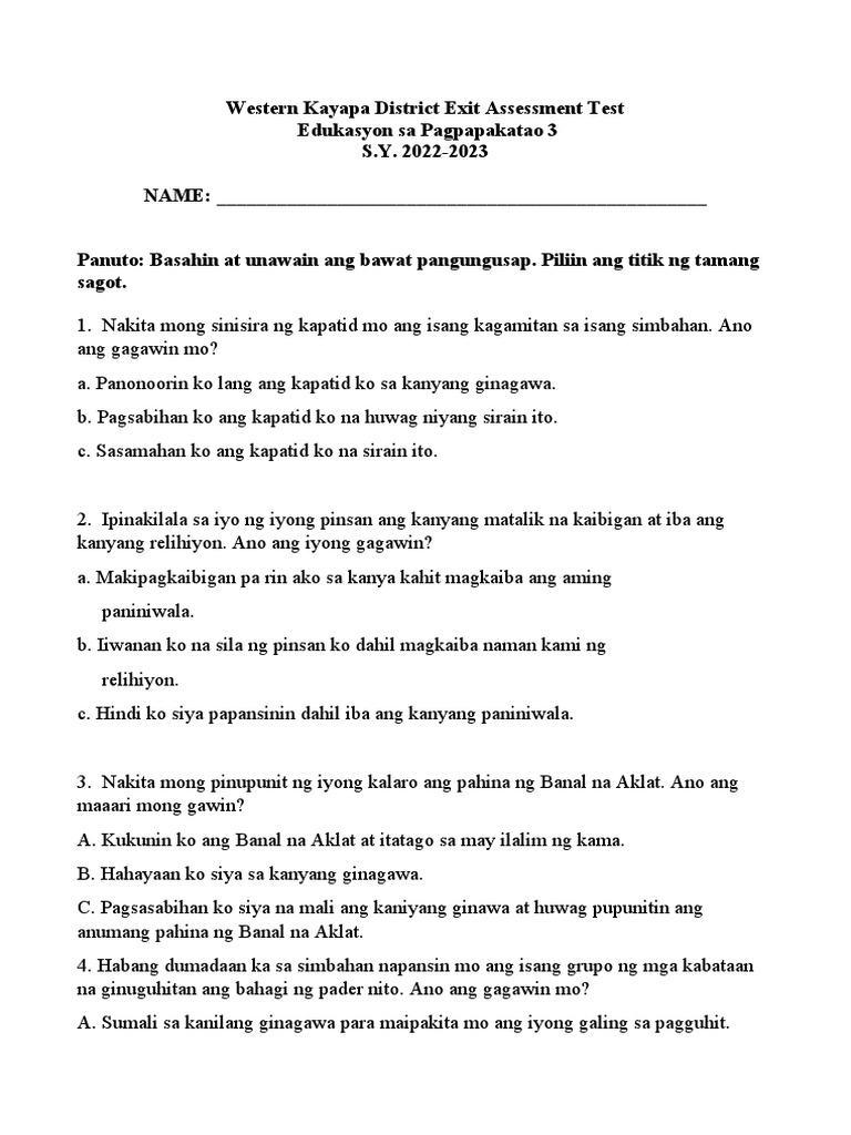 ESP TEST | PDF