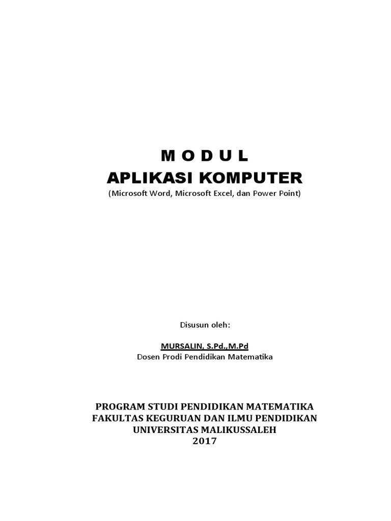 Modul Ajar Aplikasi Komputer | PDF