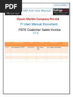 FB70 Invoice Creation User Manual | PDF