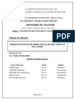 Memoire de Master: Departement: Hydraulique Urbaine