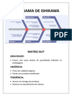 D - Iagrama de Ishikawa e Matriz GUT