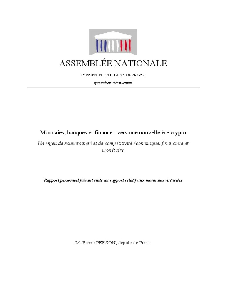 FR - Rapport Crypto-Actifs 2.0 | PDF | Crytomonnaies | Banque centrale  européenne