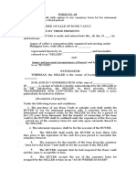 FORM NO. 68 Sale of Bone Vault With Option To Use Cemetery Lawn Lot For Interment Purposes Only For A Fixed Period.