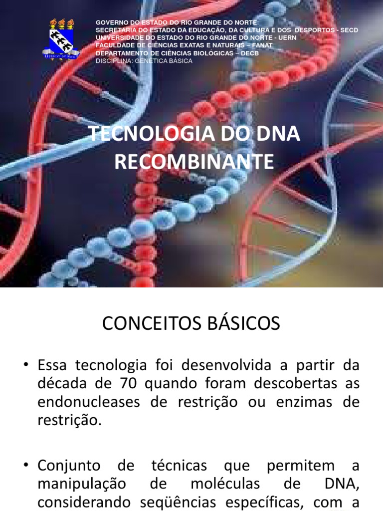 Aplicações da Tecnologia de DNA Recombinante | PDF | Enzima de ...