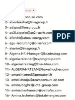 Liste Des Adresses Mails Des Entreprises en ALGÉRIE