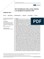 International Wound Journal - 2022 - Xu - Effects of Neutrophil To Lymphocyte Ratio Serum Calcium and Serum Albumin On