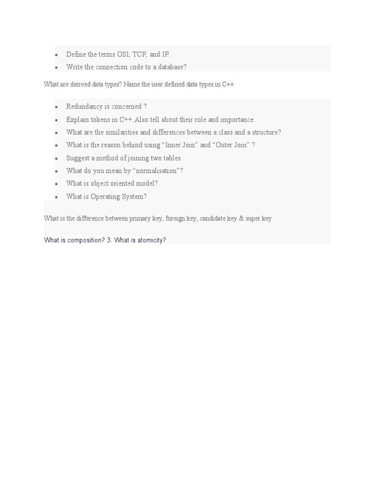 What Are Derived Data Types? Name The User Defined Data Types in C++ PDF