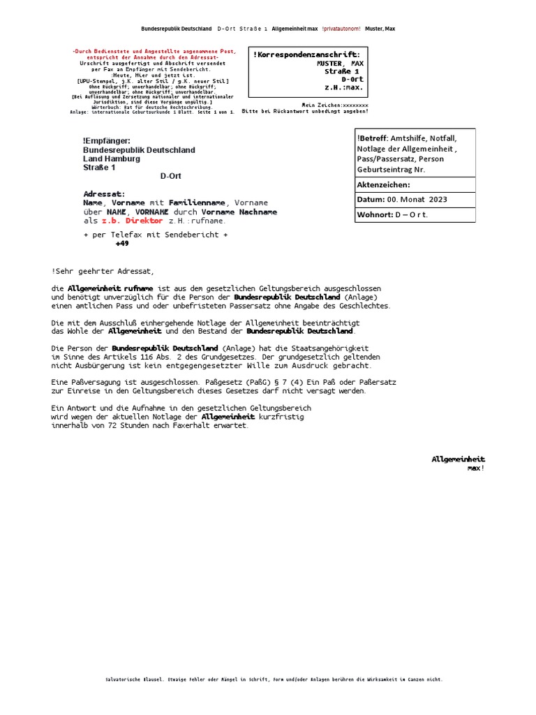 LRP Allgemeinheit Pass Muster | PDF