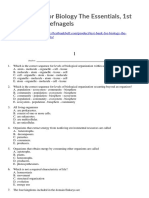 Test Bank For Biology The Essentials 1st Edition Hoefnagels