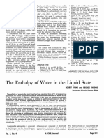 The Enthalpy Water in The Liquid State: Znd. Eng. Chem., 43