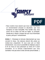 Reglement Interieur Simply Crossfit