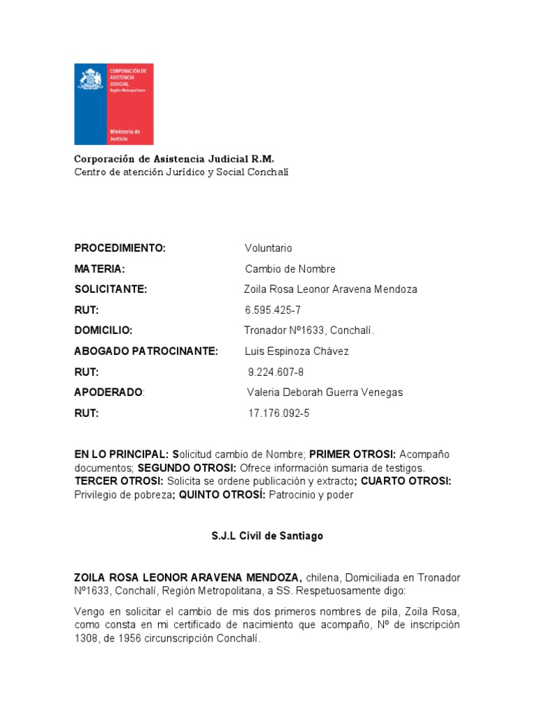 Cambio de Nombre PDF Gobierno