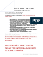 Check List de Inspeccion - Diarias