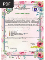 Minutes and Invitation 2021