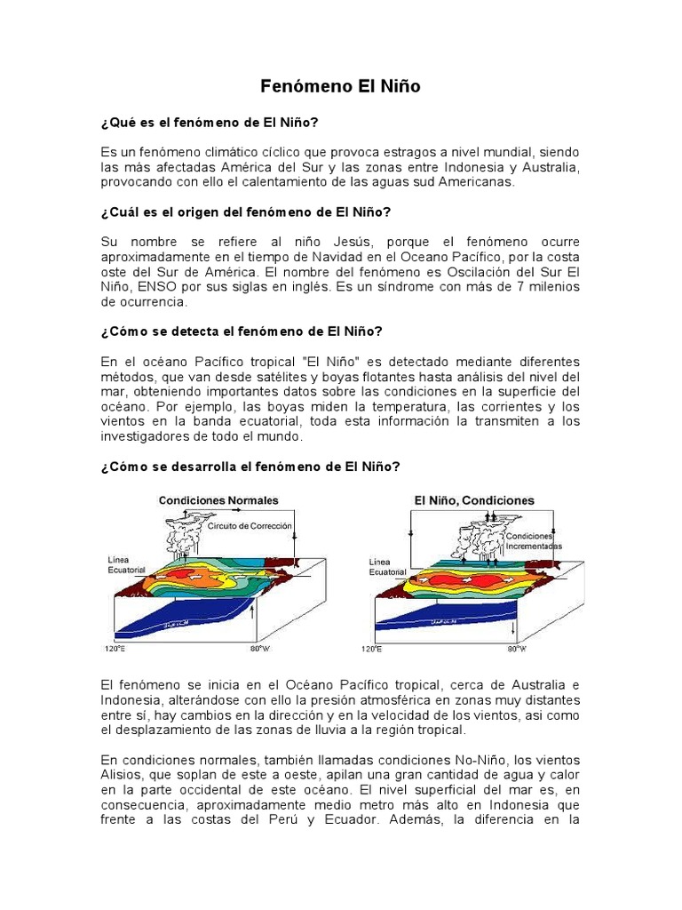 Impacto del Fenómeno El Niño | PDF | El niño | Herida