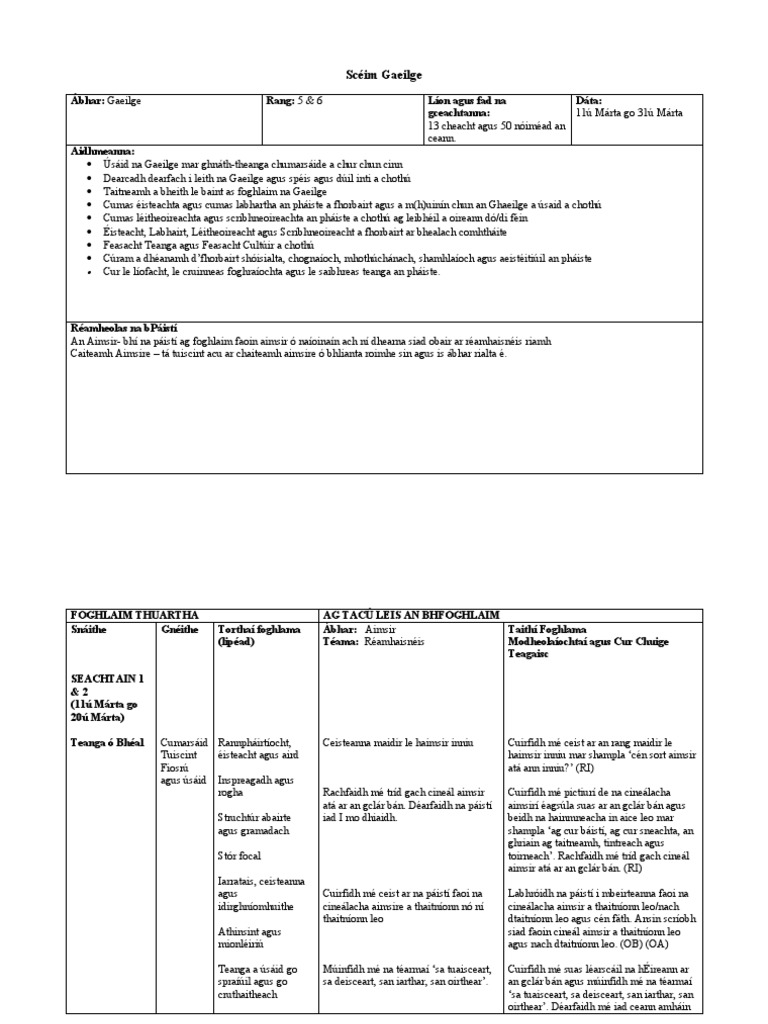 Gaeilge Scheme | PDF, image size:768x1024