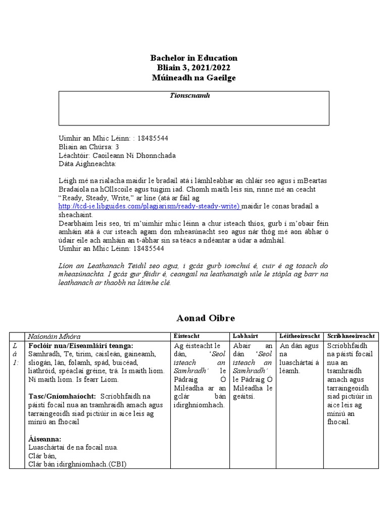 PPT - An Luathoideachas agus an Bunoideachas Nascaithe le Chéile PowerPoint  Presentation - ID:981432, image size:768x1024