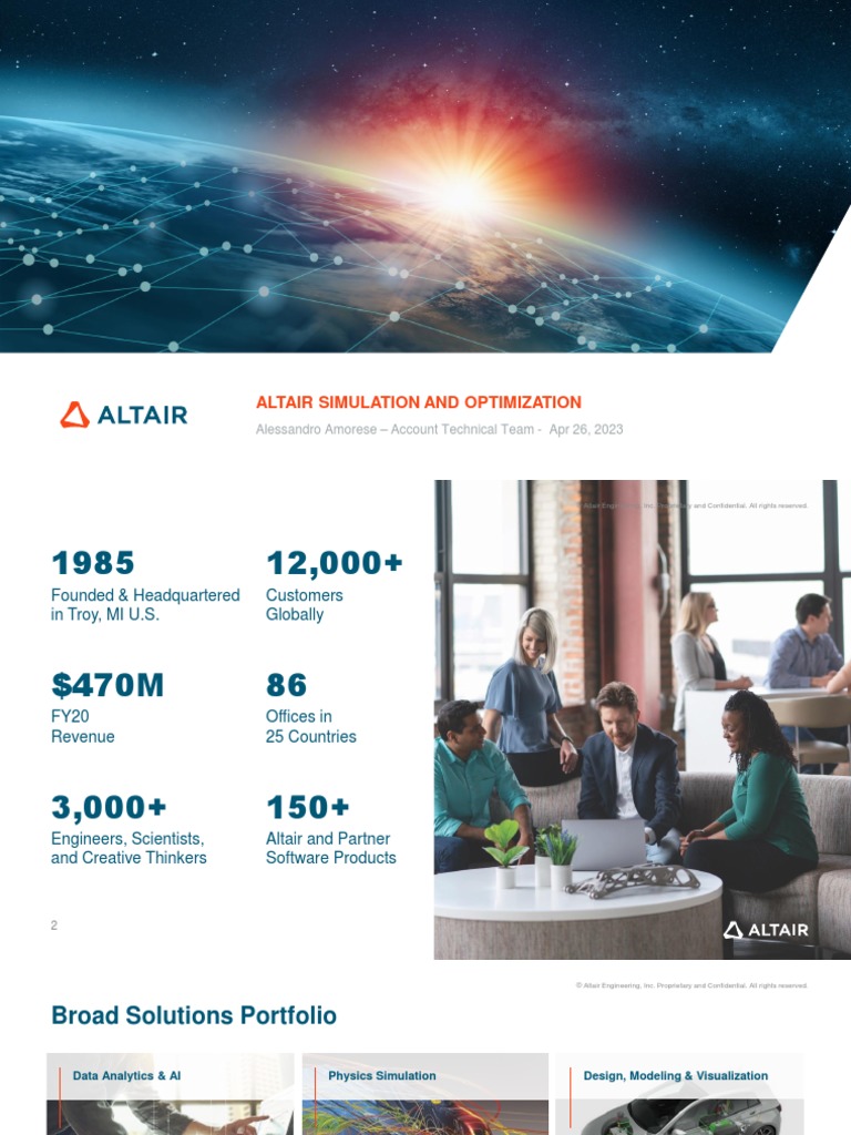 Altair Simulation & Optimization Overview | PDF | Product Lifecycle ...
