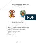 Práctica 1 Fisiología Vegetal - Propiedades Coligativas