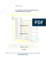 Informe de Diseño Optimización Ptap Hispania