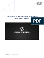 An Analysis of The Marketing Activities of Geo Steel Limited