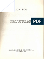 Ion Pop - Lucian Blaga, Mythos Si Logos - Recapitulari 1996