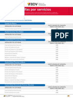 Tarifas Por Servicios: Instituciones Bancarias: Operaciones en Moneda Nacional