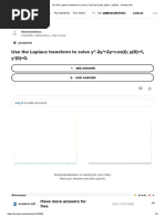 Use The Laplace Transform To Solve Y - 2y'+2y Cos (T) y (0) 1, Y' (0) 0.