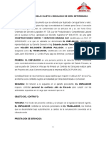 CONTRATO DE TRABAJO SUJETO A MODALIDAD DE OBRA DETERMINADA Losas Convencionales