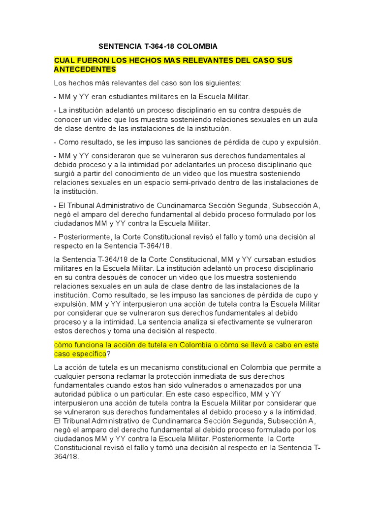 Sentencia Colombia | Descargar gratis PDF | Debido al proceso
